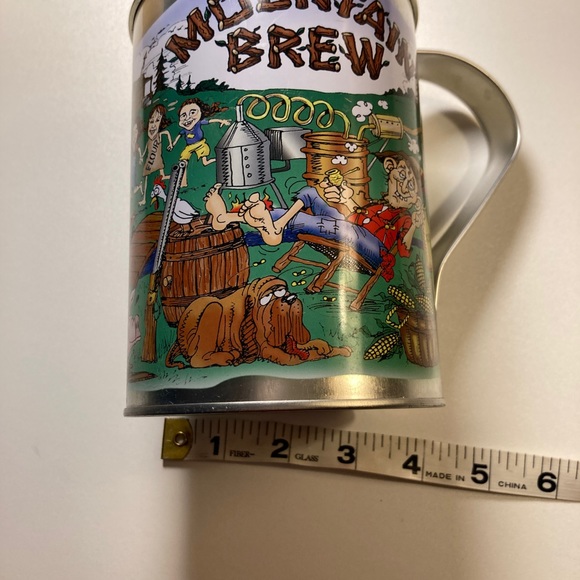 Berk Mountain Brewery Hillbilly Tin Cup Moonshine Arkansas Beer Graphics Vintage - Picture 5 of 6